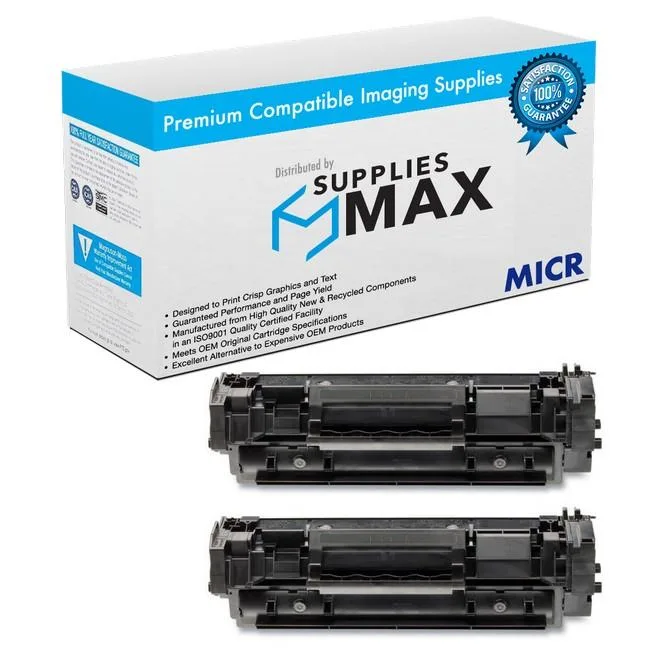 SuppliesMax SuppliesMax HEWW1340XD1-MICR Black Toner Cartridge 2-Pack 2400 Pages — product photo