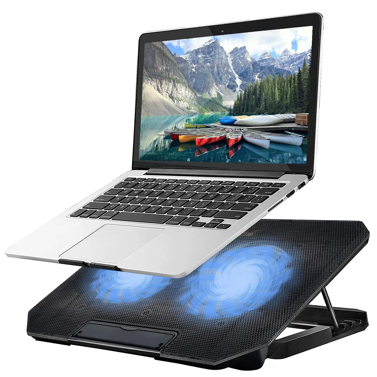ENHANCE DQ1004-1 Laptop Cooling Pad 11-17in 3 Fans 4 Angles Black — product photo