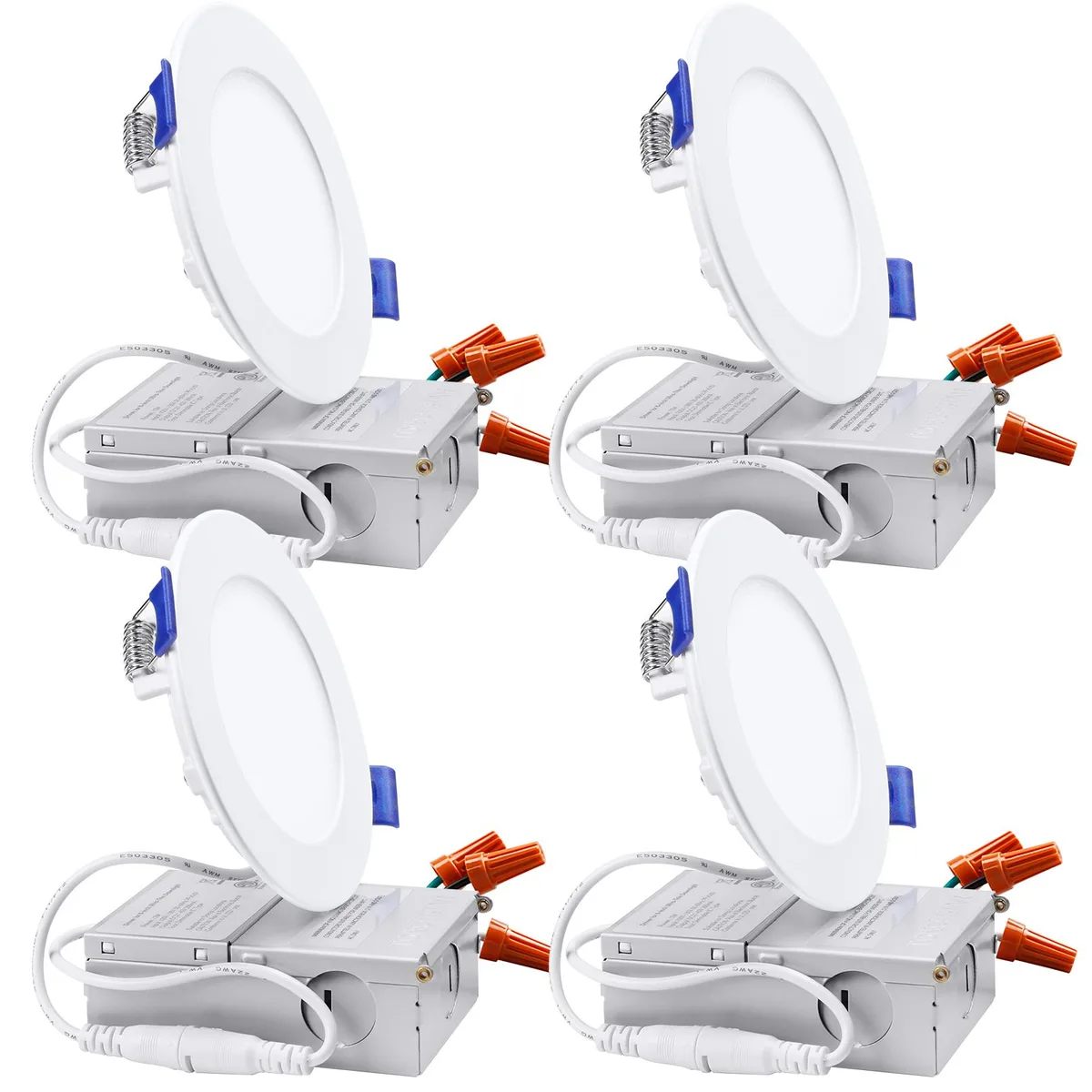 TorchStar LED TorchStar LED 4" Recessed Lighting 4 Pack 10W 4000K — product photo