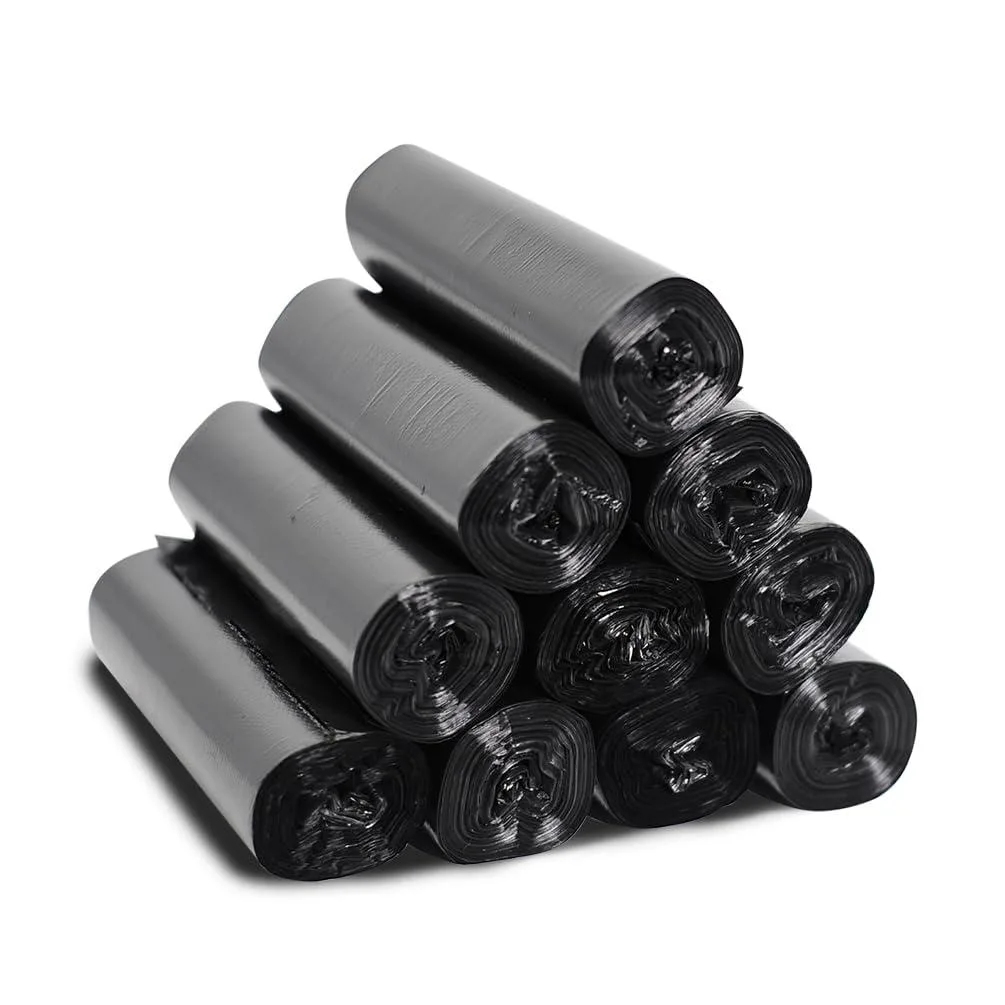  kjuway 3.5 gallon grey 01 Garbage Bags 150 Count Black 3.5 Gallon HDPE — product photo