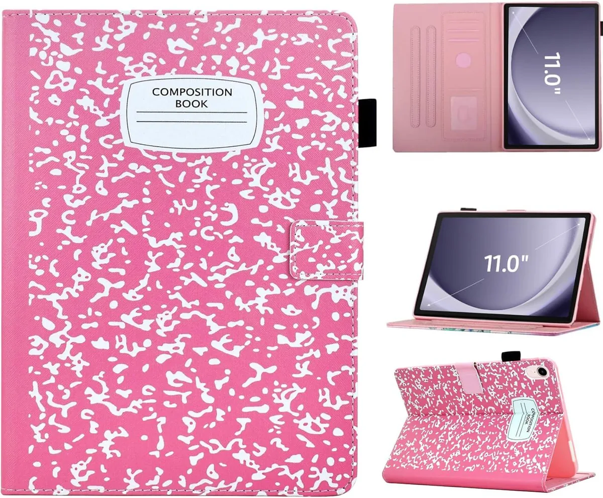 Kootion Kootion Galaxy Tab A9+/A11+ 11 inch 2024/2026 PU Leather Folio Case Pink — product photo