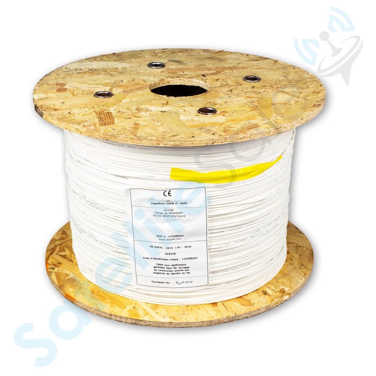 ACOME ACOME N7910D Indoor Aramide Reinforced Fibre Optic Cable 2.8mm White 1000m/3280ft — product photo