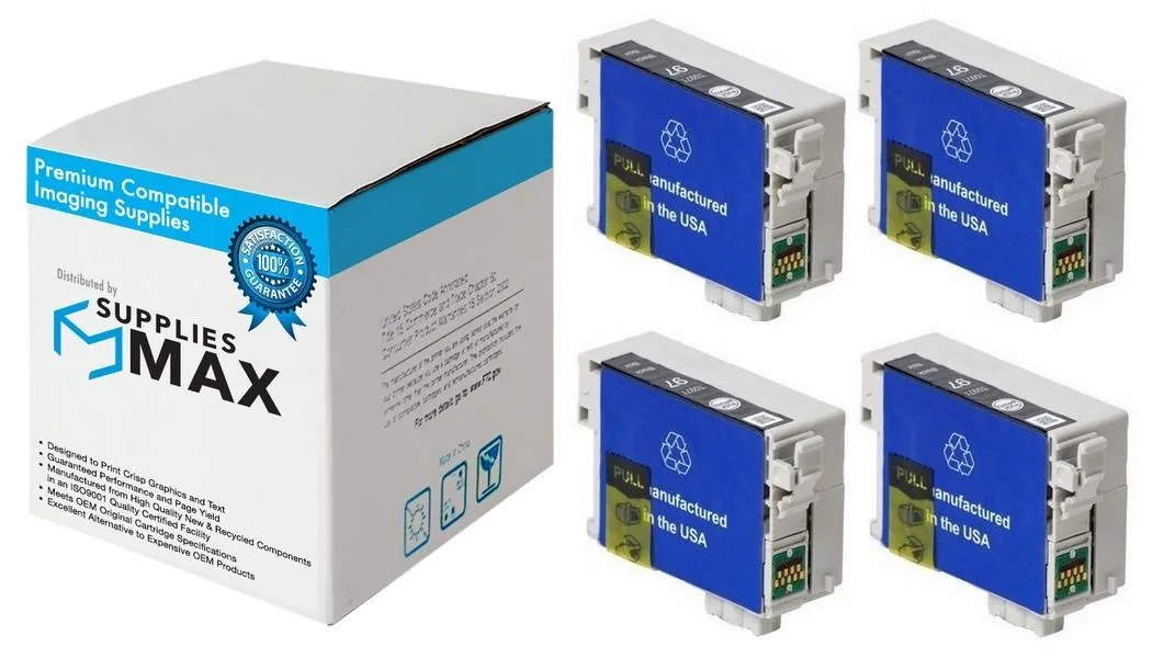 SuppliesMax SuppliesMax Remanufactured Black Inkjet 4-Pack 450 Pages T097120_4PK — product photo