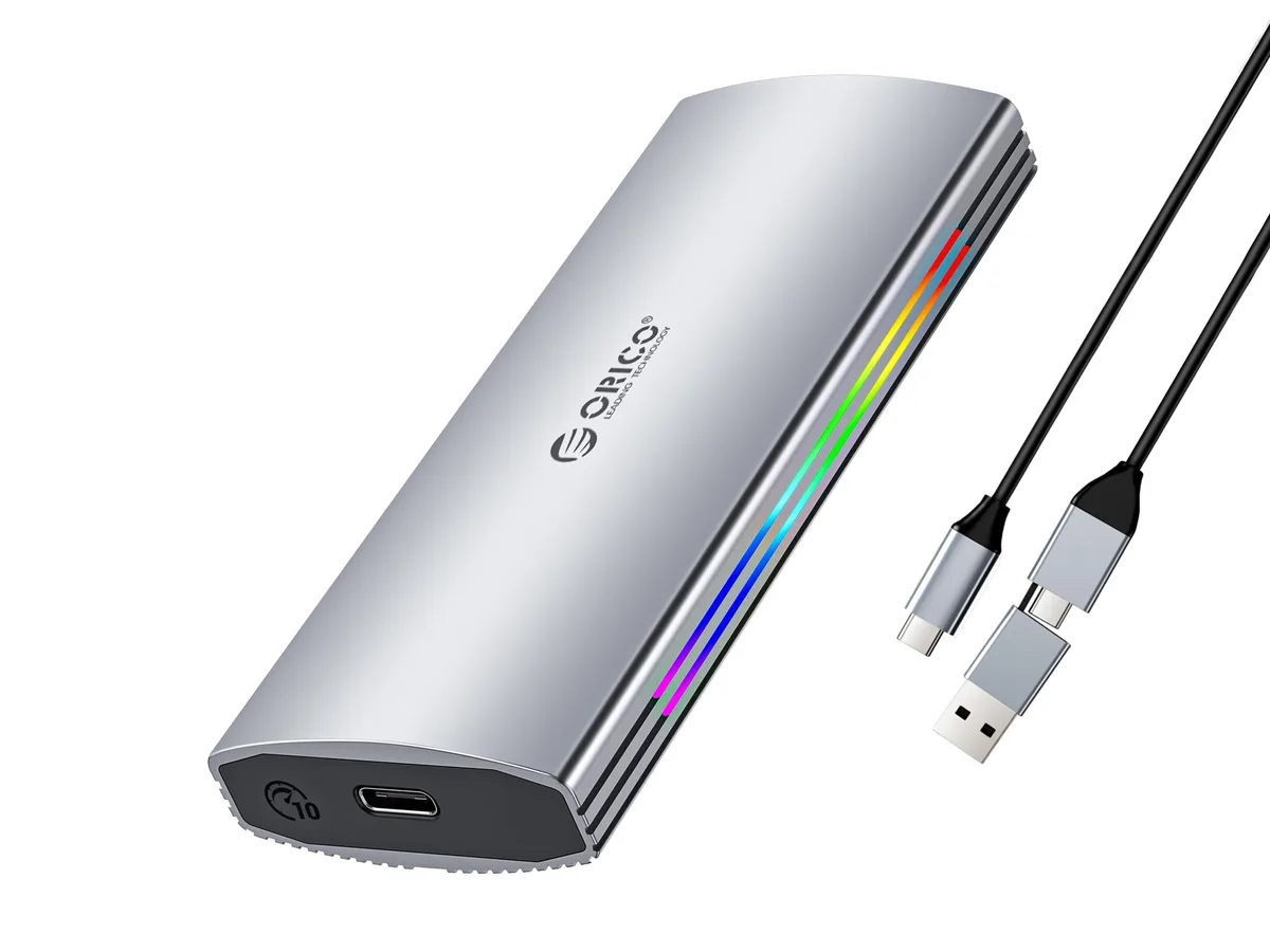 Orico Orico M2PJ-C3 NVMe drive enclosure USB 3.1 Gen2 10Gbps 2230-2280 silver — product photo