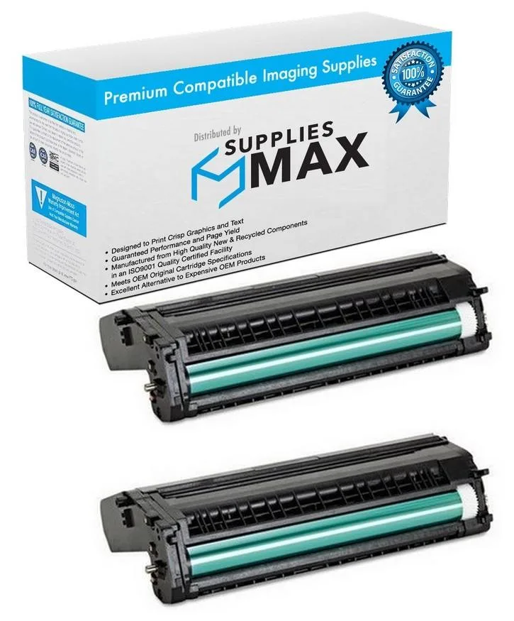 Two black cylindrical drum units in a sealed box
