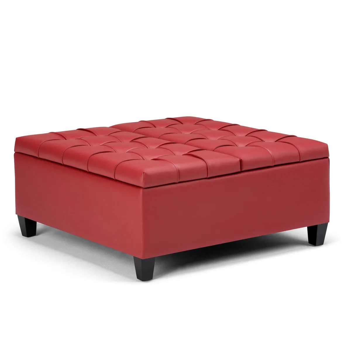 tuphen tuphen Harrison Coffee Table Storage Ottoman Crimson Red 36" 16.5"H — product photo
