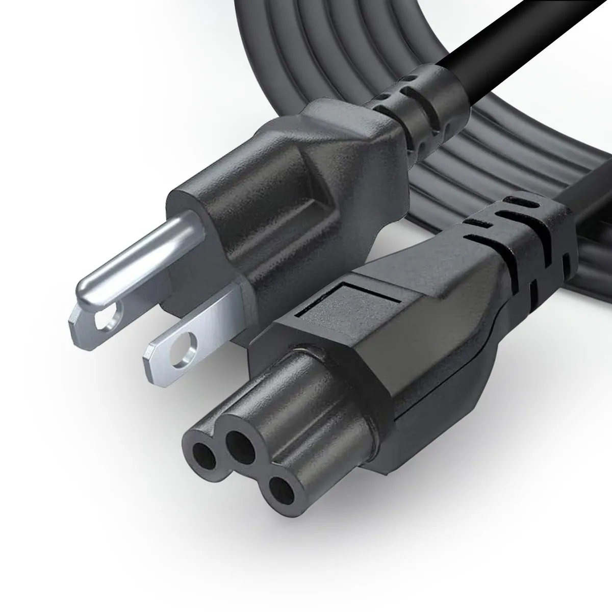  ICS Cloverleaf-cord AC Power Cord 5 ft 125V Black NEMA 5-15P to C5 — product photo