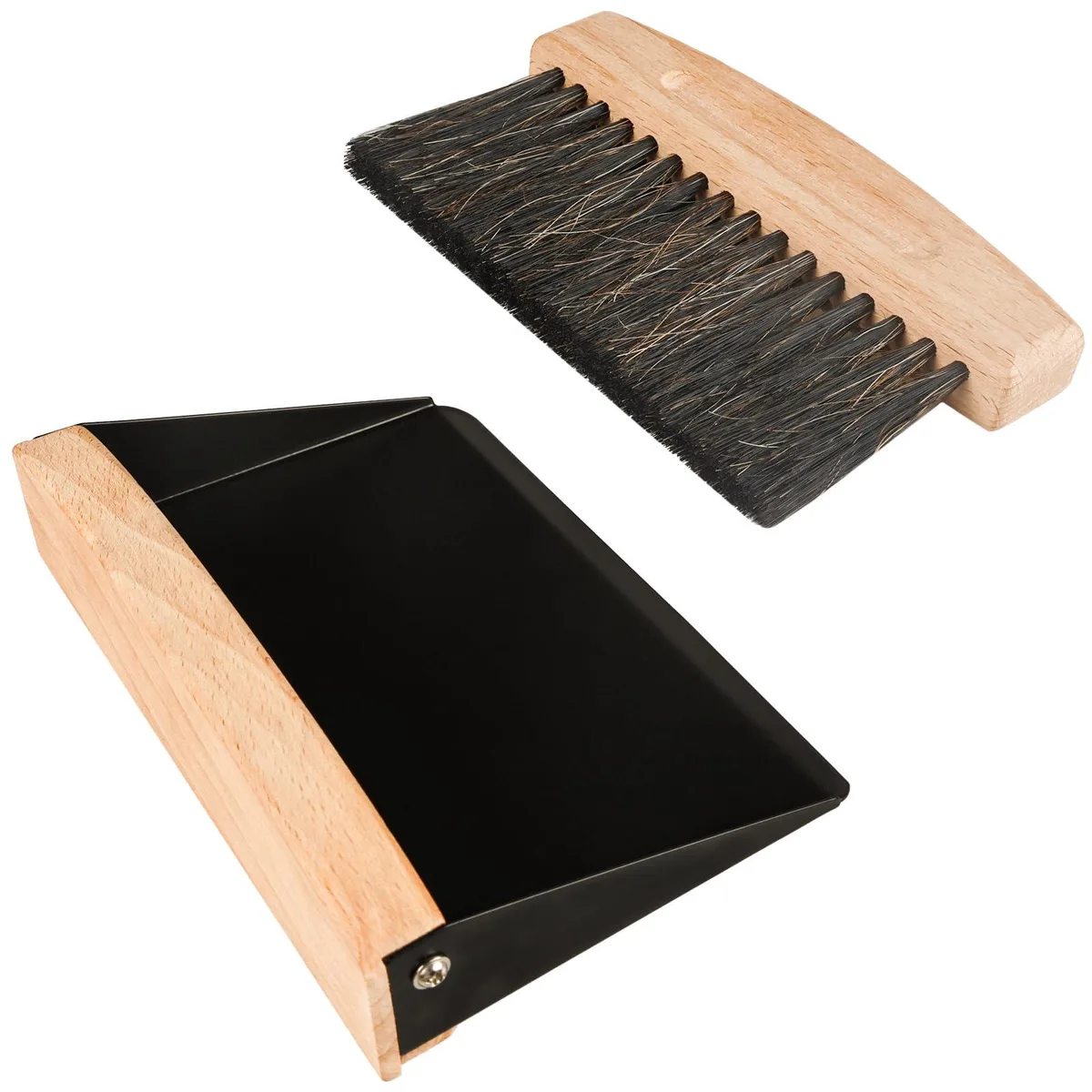  3M Mini Dust Pan and Brush Set, Black, .5 lb, 6.1 x 3.9 x 1.6 in — product photo