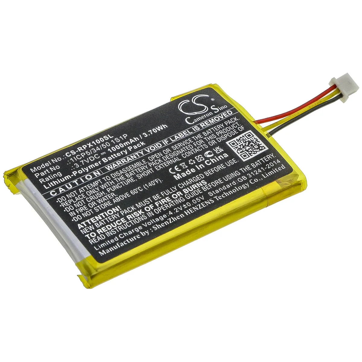 Cameron & Co Cameron & Co DS-CS-RPX100SL Battery for Razer OPUS X 3.7V 1000mAh Li-Polymer Black — product photo