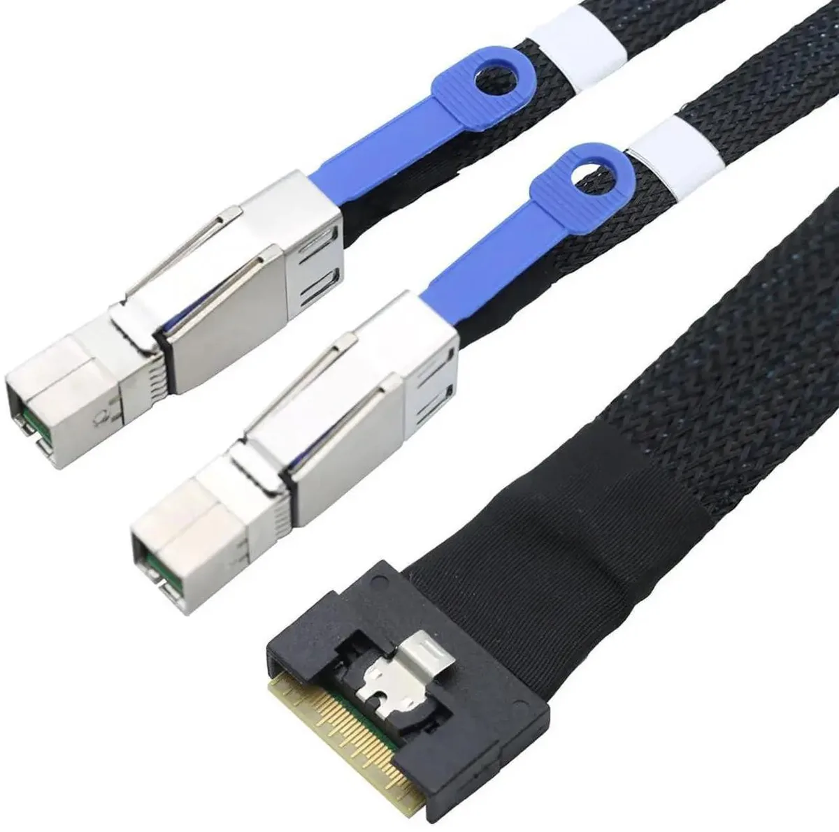 SMUGDESK SMUGDESK SFF8654 8i to Dual SFF8644 SAS Cable .5m — product photo