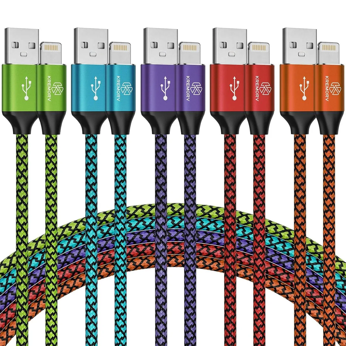 MCHOSE MCHOSE 5-Pack 10FT MFi Lightning Cable USB-A — product photo