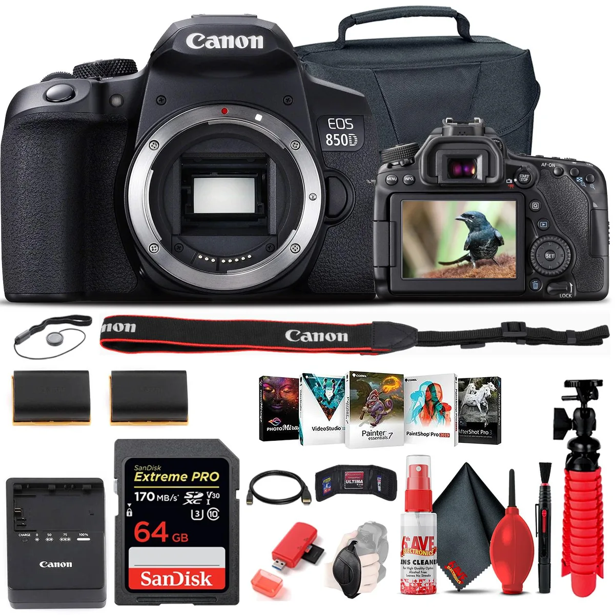 Canon Canon EOS Rebel 850D / T8i DSLR Camera 64GB Bundle — product photo