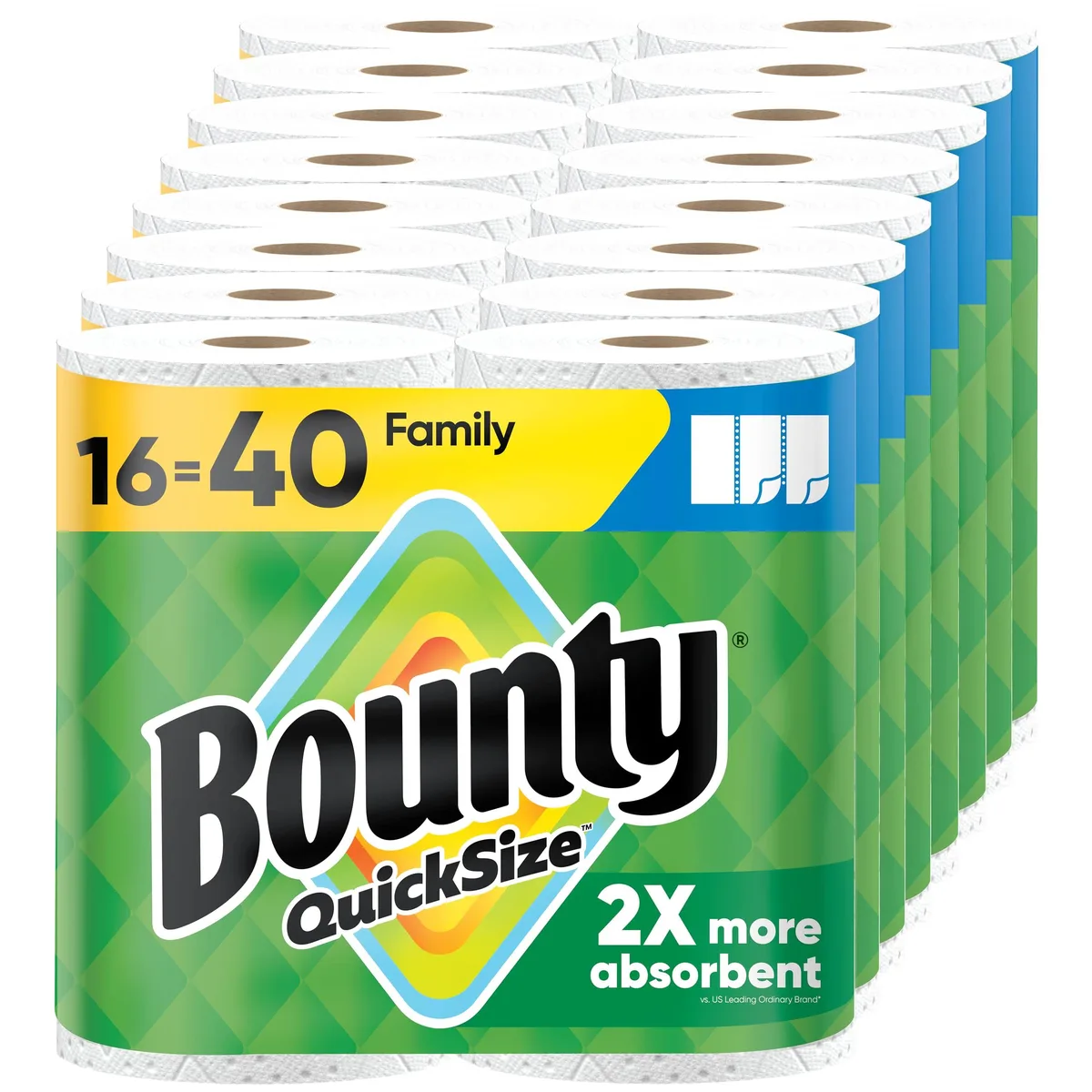 Paper 16 Rolls 107 Sheets 2-Ply — product photo