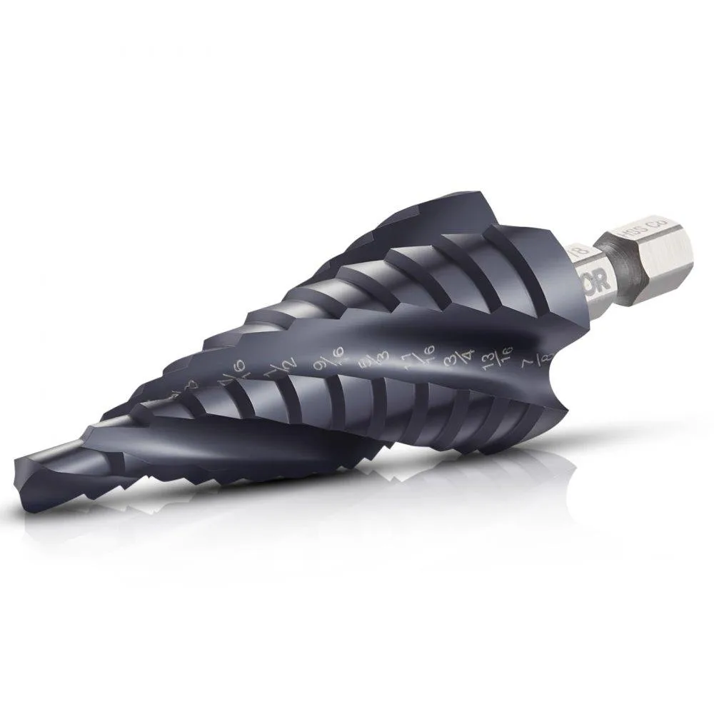 VEVOR VEVOR Step Drill Bit 3/16–7/8″ 1/4″ Hex TiAlN 4-Flute — product photo