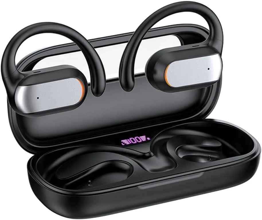 AUTYUE AUTYUE S64 Open Ear Earbuds Bluetooth 5.4 16mm 45H IP6 Black — product photo