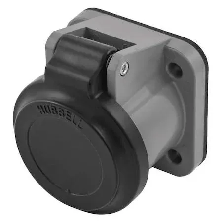 Hubbell Incorporated Hubbell HBLNCBK Single Pole Connector Non-Metallic Cover Black — product photo