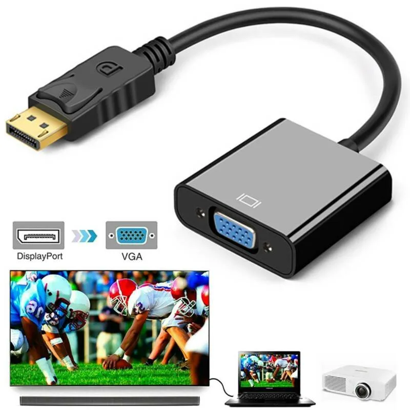 528 FACTORY 528 FACTORY DisplayPort to VGA Adapter Cable 5.9 inch Black — product photo