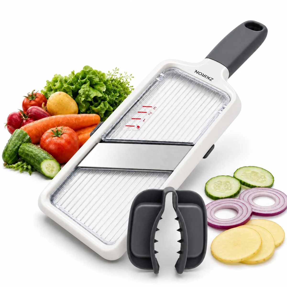ZKIRON XT02 food processor 11.61"L x 4.02"W x 1.97"H 0.4 lb — product photo