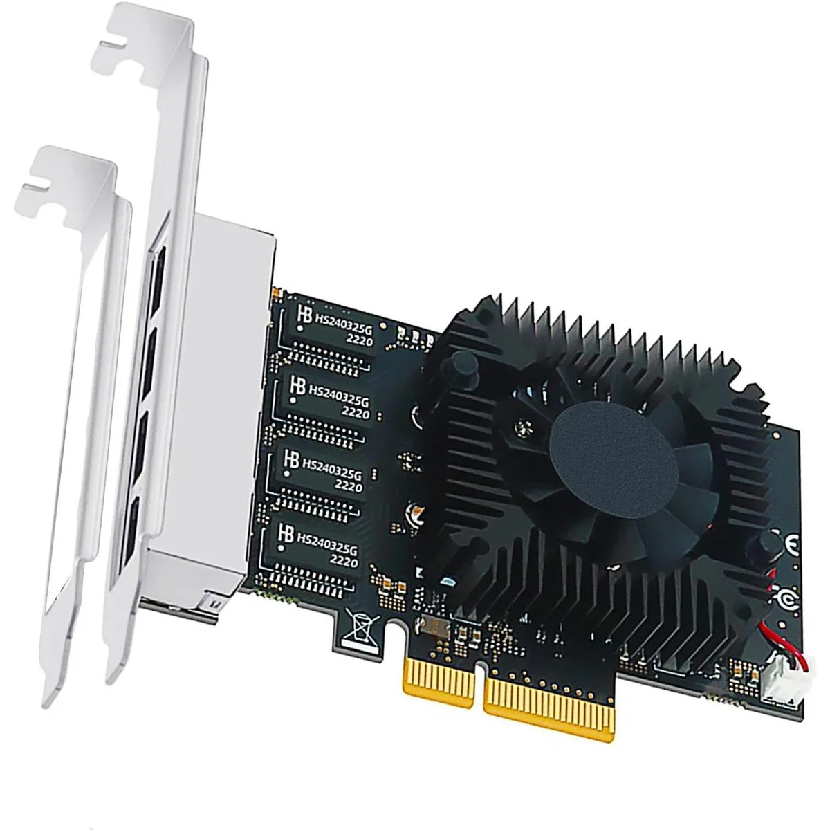 GLOTRENDS GLOTRENDS LE8245F 4-port network card 2×2.5Gbps 2×1Gbps PCIe 2.0 x2 — product photo