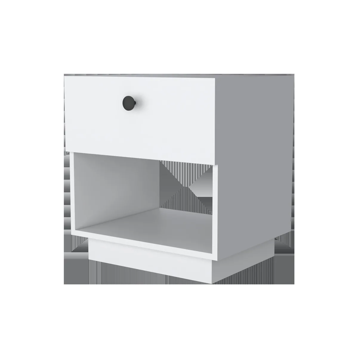 FM FURNITURE FM FURNITURE Sumter 1 Drawer Nightstand White 18 15 19 — product photo