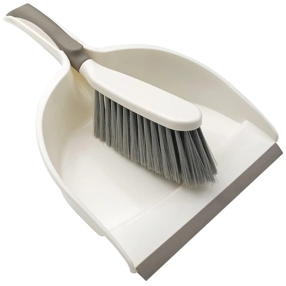  3M Dust Pan and Brush Set Beige Brown 13.5 in x 3.5 in x 9.5 in — product photo