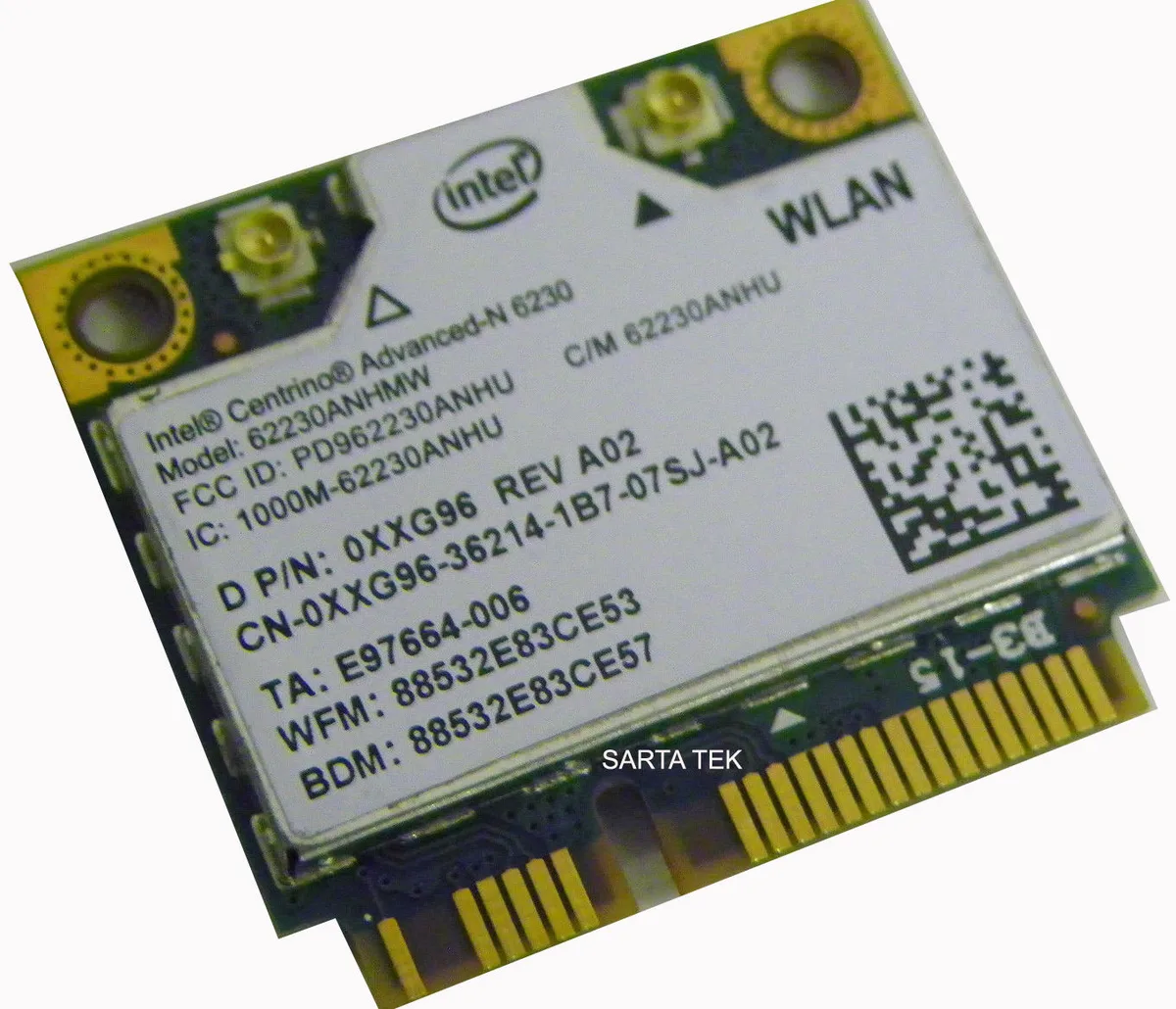 DELL DELL Intel 6230 Wi-Fi adapter 62230ANGMW XXG96 — product photo