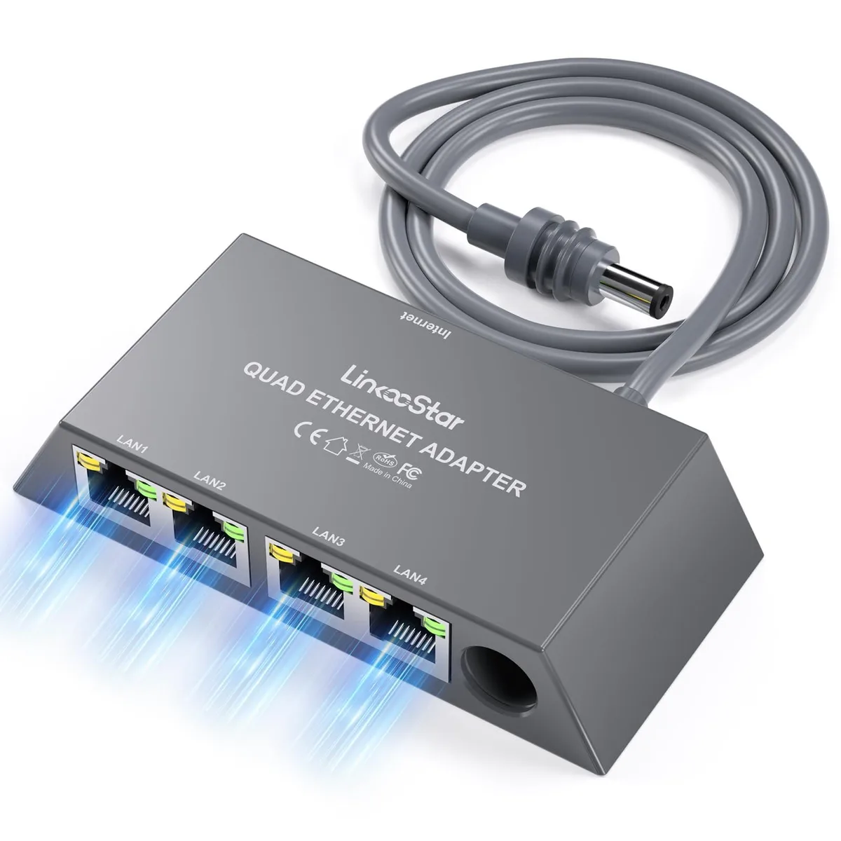  Ackno AC04161 4-Port Gigabit Ethernet Adapter for Starlink Gen3/Mini — product photo