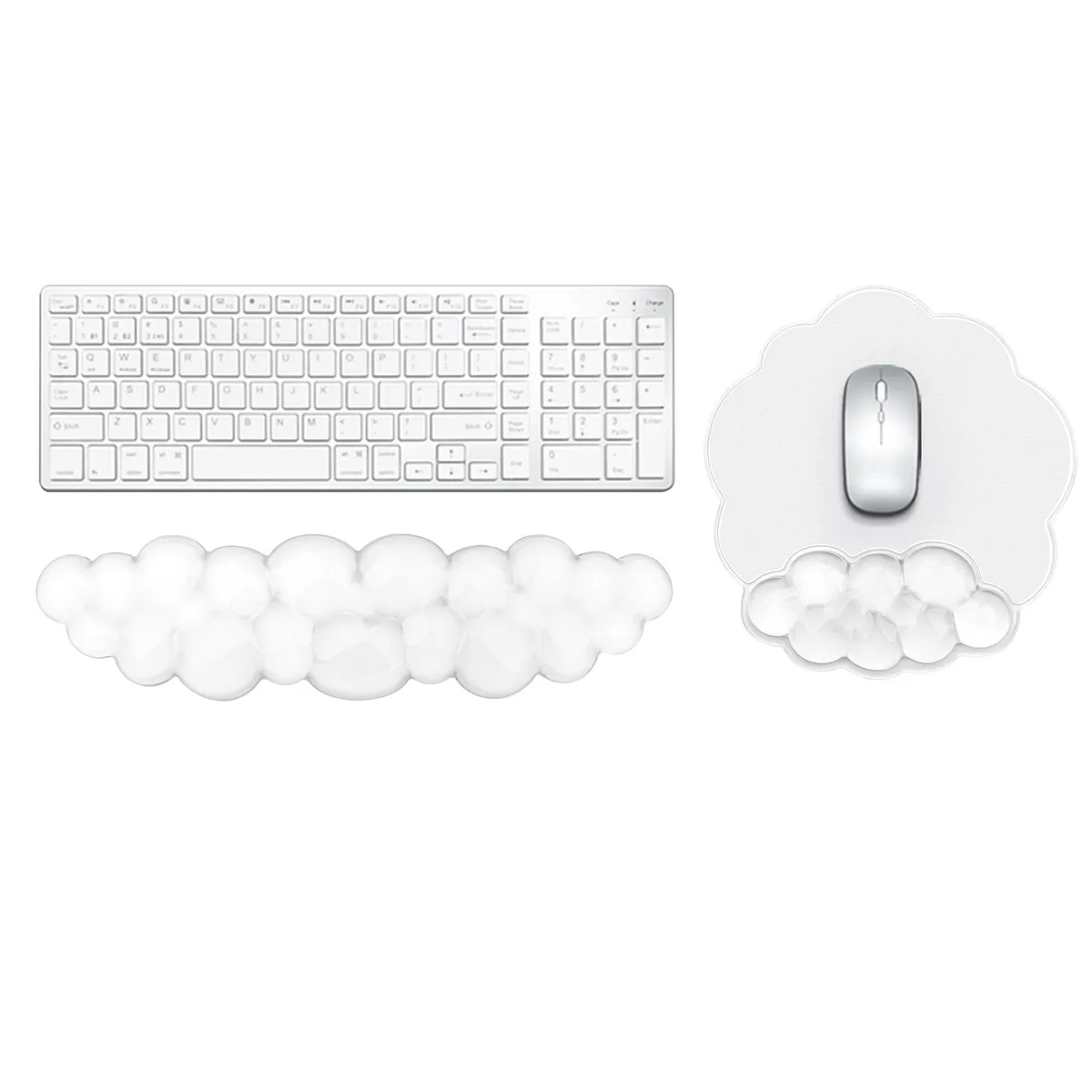  KEPUTAIER TMYD-Purple Set Gel Cloud Wrist Rest Set White — product photo