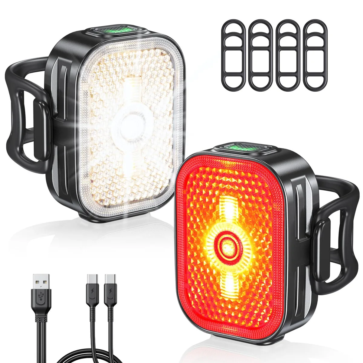  Q11 200 lumen bike light set 14 modes IP65 — product photo