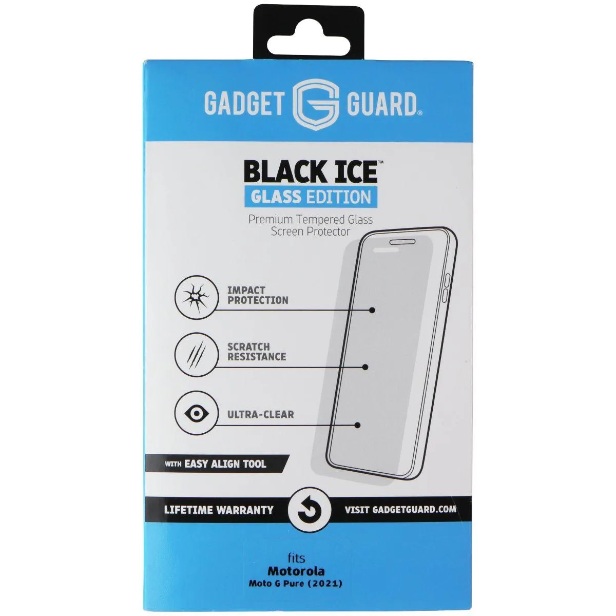 Invisible Gadget Guard Invisible Gadget Guard Black Ice+ Tempered Glass Cover Moto G Pure 2021 — product photo
