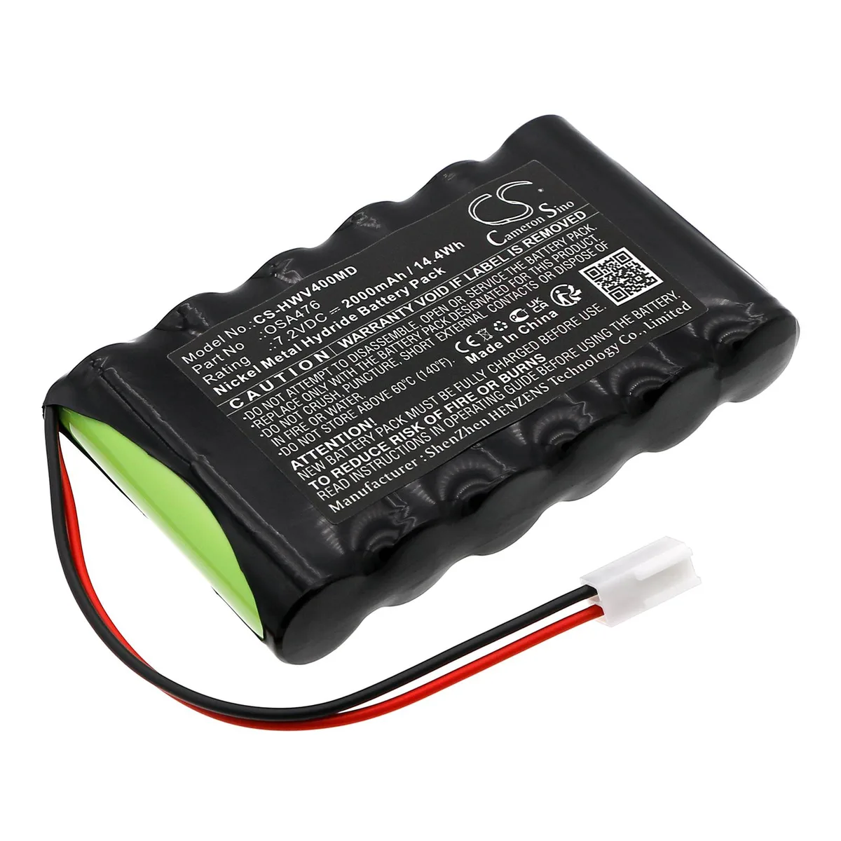 Cameron &amp; Co Cameron &amp; Co DS-CS-HWV400MD 7.2v 2000mAh Ni-MH battery — product photo