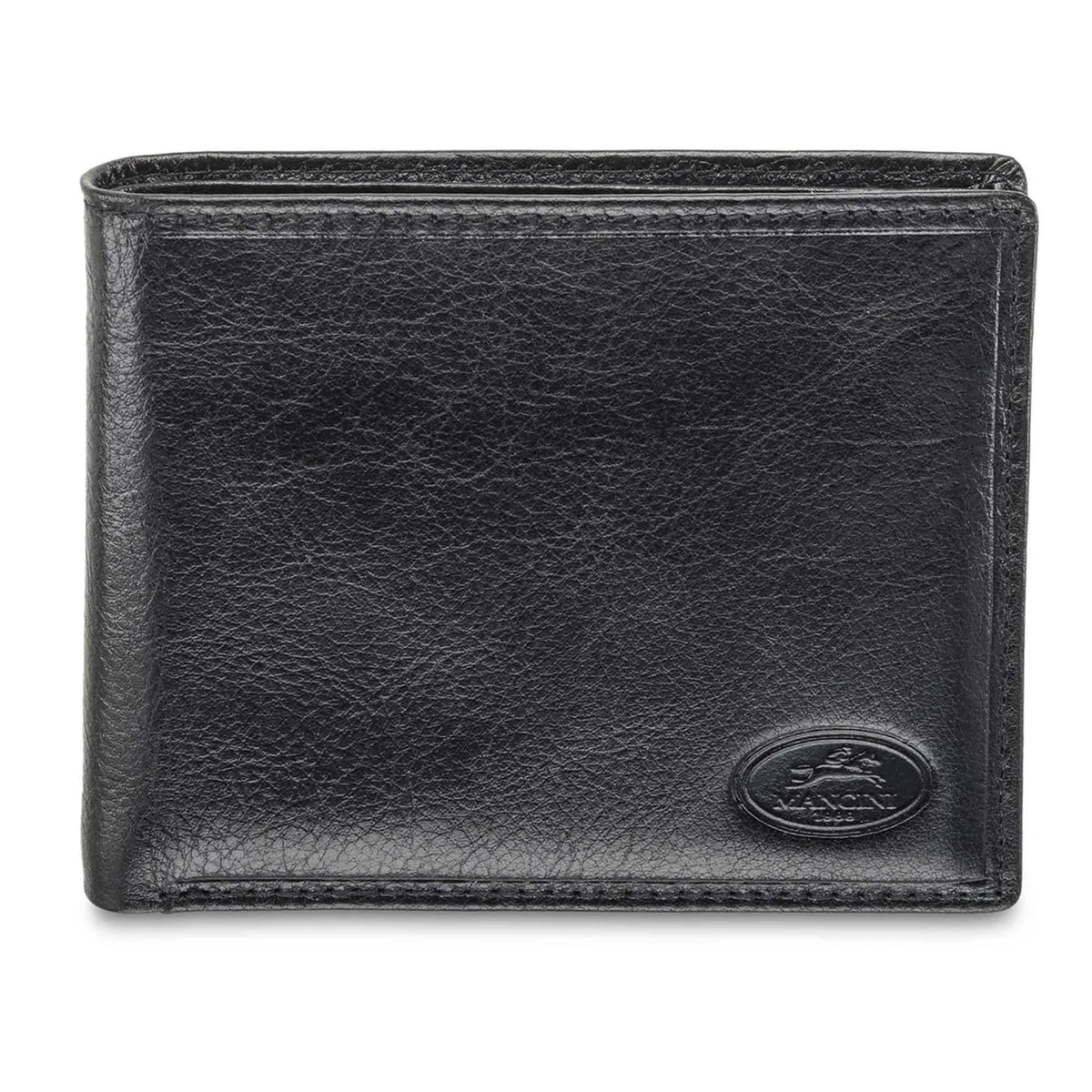 Mancini Leather Goods Mancini Leather Goods Equestrian-2 RFID Billfold with Removable Passcase Black 11 Card Slots — product photo