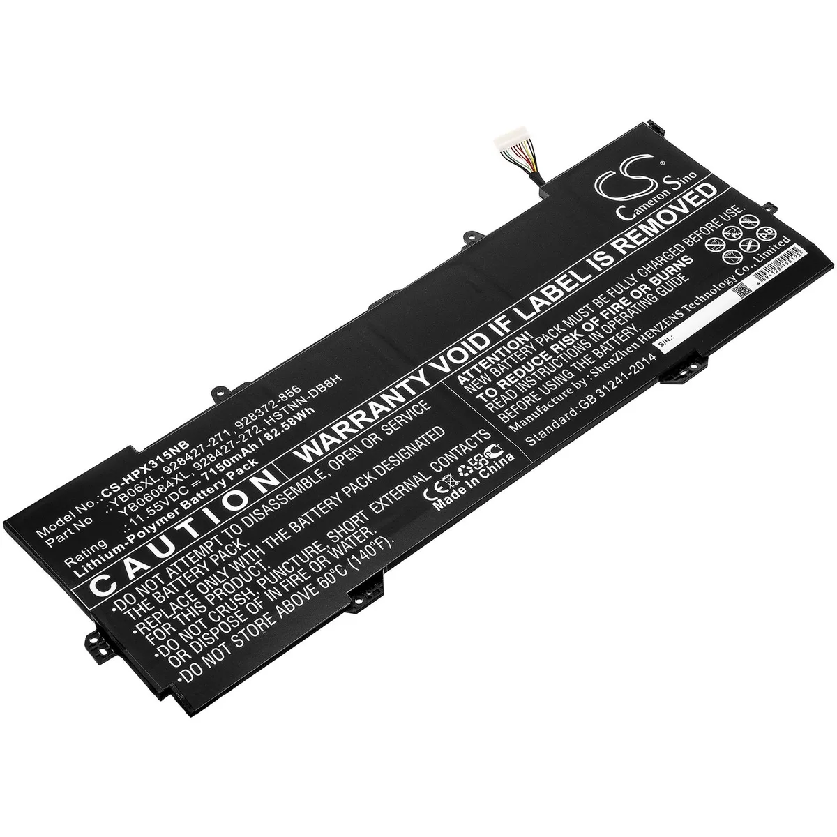 Cameron &amp; Co Cameron &amp; Co DS-CS-HPX315NB laptop battery 7.15 Ah black — product photo