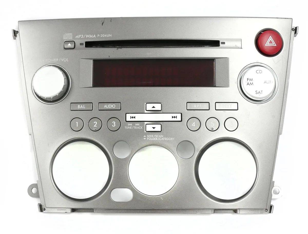 1 Factory Radio 1 Factory Radio Subaru Legacy 2007-2009 Radio Control Panel Bezel P-204UN Option Code UP0 — product photo