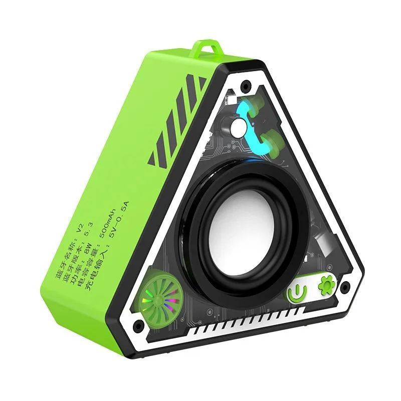 SOVAWIN SOVAWIN Bluetooth 5.3 500mAh Green Triangle Portable Speaker — product photo