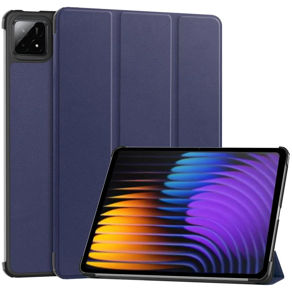 Timoom Timoom PU Leather Tablet Case 11.2" Blue Hard Shell Magnetic Stand Auto Sleep/Wake — product photo