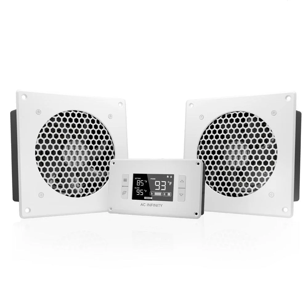 AC Infinity AC Infinity AIRPLATE T8 White Dual-Fan System 104 CFM 19 dBA — product photo