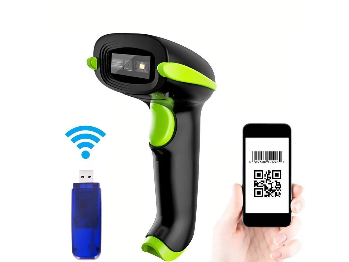 BONAEVER BONAEVER 2D Wireless Barcode Scanner 433MHz USB 2.0 Cordless CMOS Reader — product photo