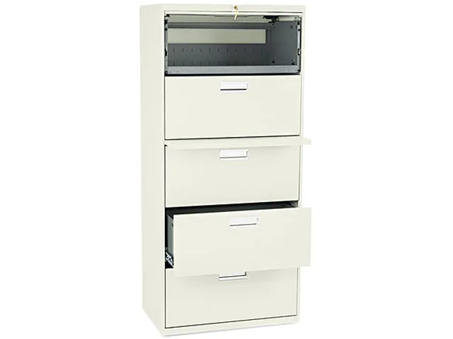 HON HON 675LL 600 Series Five-Drawer Lateral File 30w 19d Putty office furniture — صورة المنتج