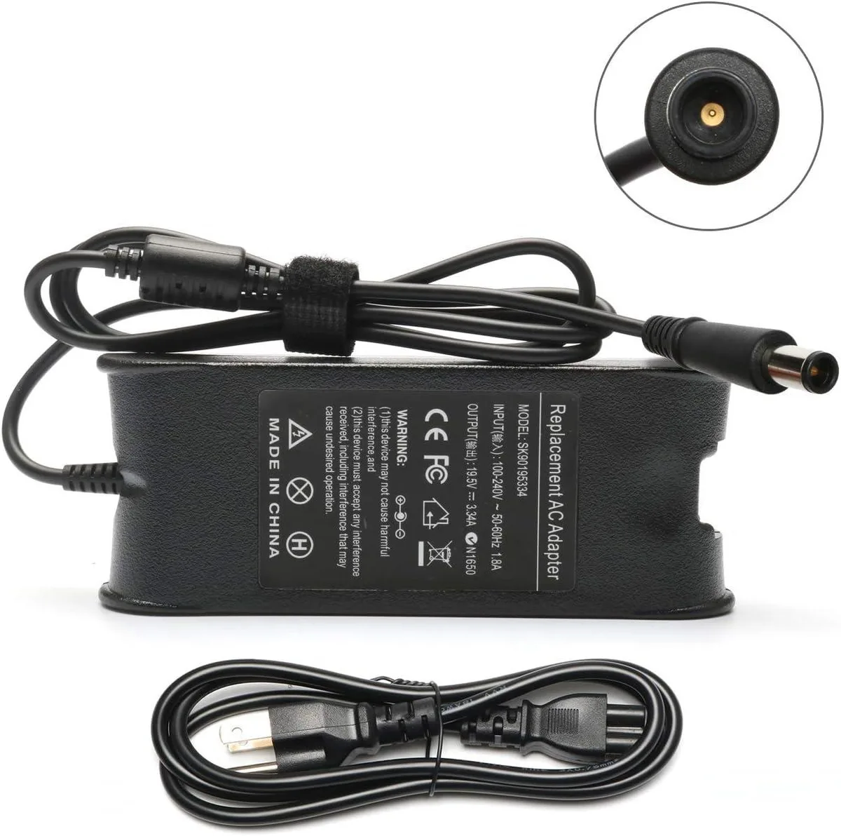 myVolts myVolts 65W AC Adapter 19.5V 3.34A 7.4 x 5.0mm US Plug — product photo