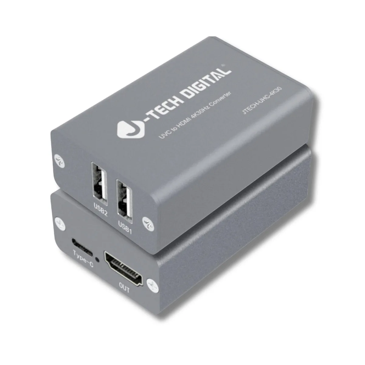 J-Tech Digital Inc. J-Tech Digital Inc. JTECH-UHC-4K30 UVC to HDMI Audio Video Converter 4K 30Hz Silver — product photo