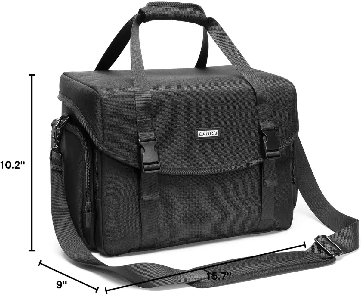 BFKK BFKK Camera Case Shoulder Messenger Bag Waterproof Black Large — product photo