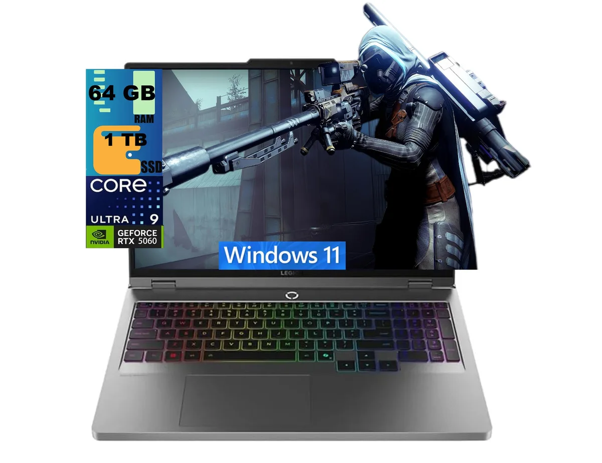 Lenovo Lenovo Legion 5 16 Gaming Laptop Intel Core Ultra 9 275HX RTX 5060 64GB 1TB — product photo