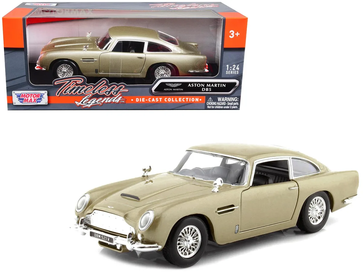 MOTORMAX MOTORMAX Aston Martin DB5 RHD Gold Metallic Timeless Legends 1/24 Diecast — product photo