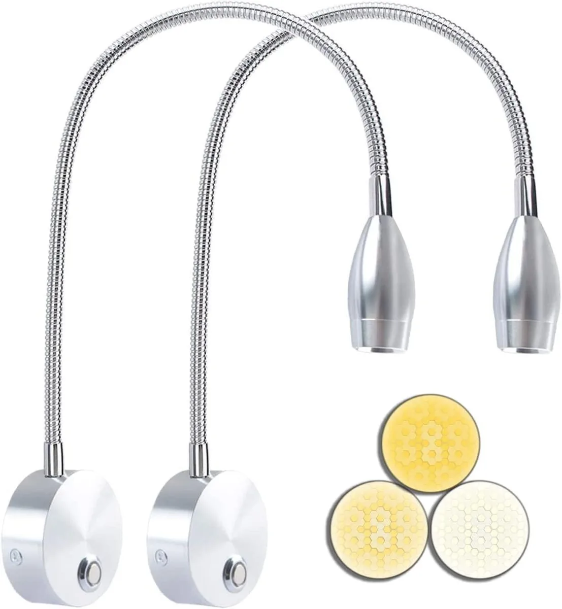 PISKEKAT PISKEKAT Server Rack 13 inch Gooseneck 3W LED Touch Dimmable 3000k 4000k 6000k — product photo