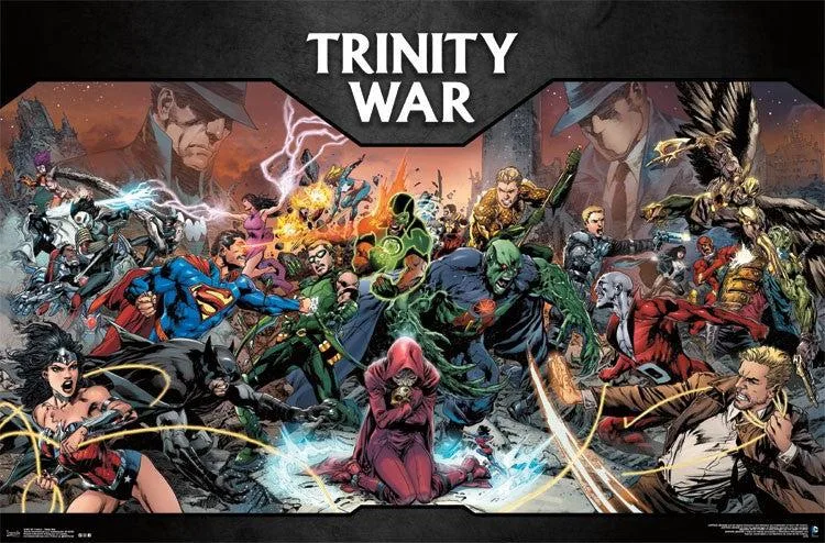 DC Comics Trinity War poster print, 34 by 22 inches, premium heavy stock paper