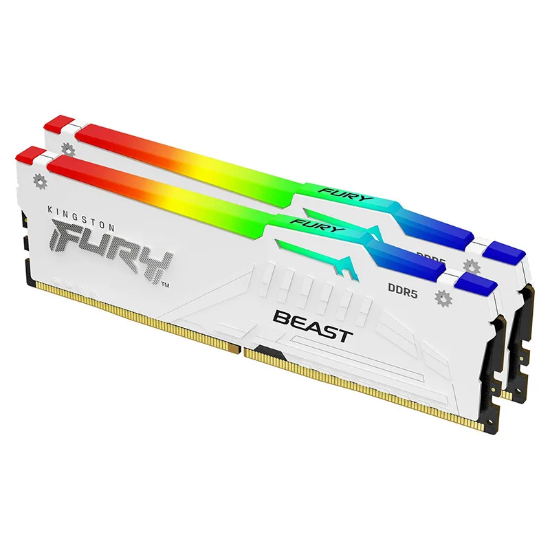 Kingston Technology Corp. Kingston Technology Corp. FURY Beast KF560C36BWE2AK2-32 desktop RAM 32GB (2 x 16GB) DDR5 6000 CL36 1.35V RGB — product photo