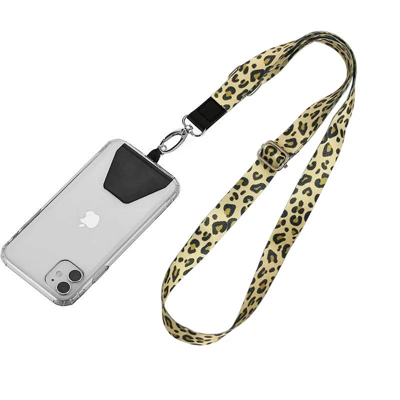 Pezin &amp; Hulin Pezin &amp; Hulin 138cm Adjustable Phone Lanyard leopard print — product photo