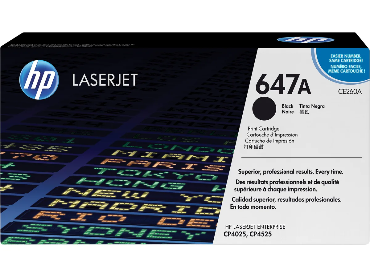 HP HP CE260A (647A) Black Toner Cartridge, 8500 Pages — product photo