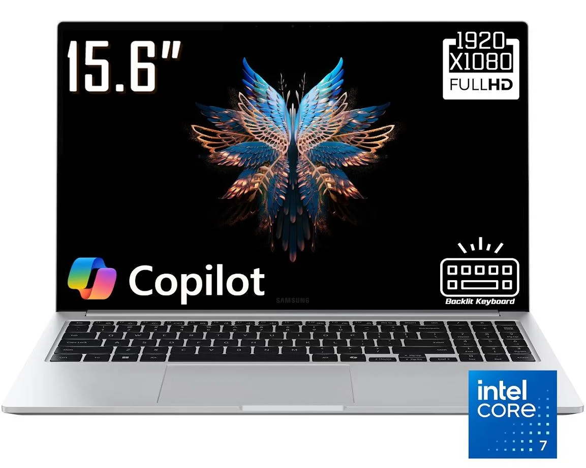 SAMSUNG SAMSUNG Galaxy Book 4 laptop Intel Core 7 150U 16GB 512GB 15.6" FHD Silver — product photo